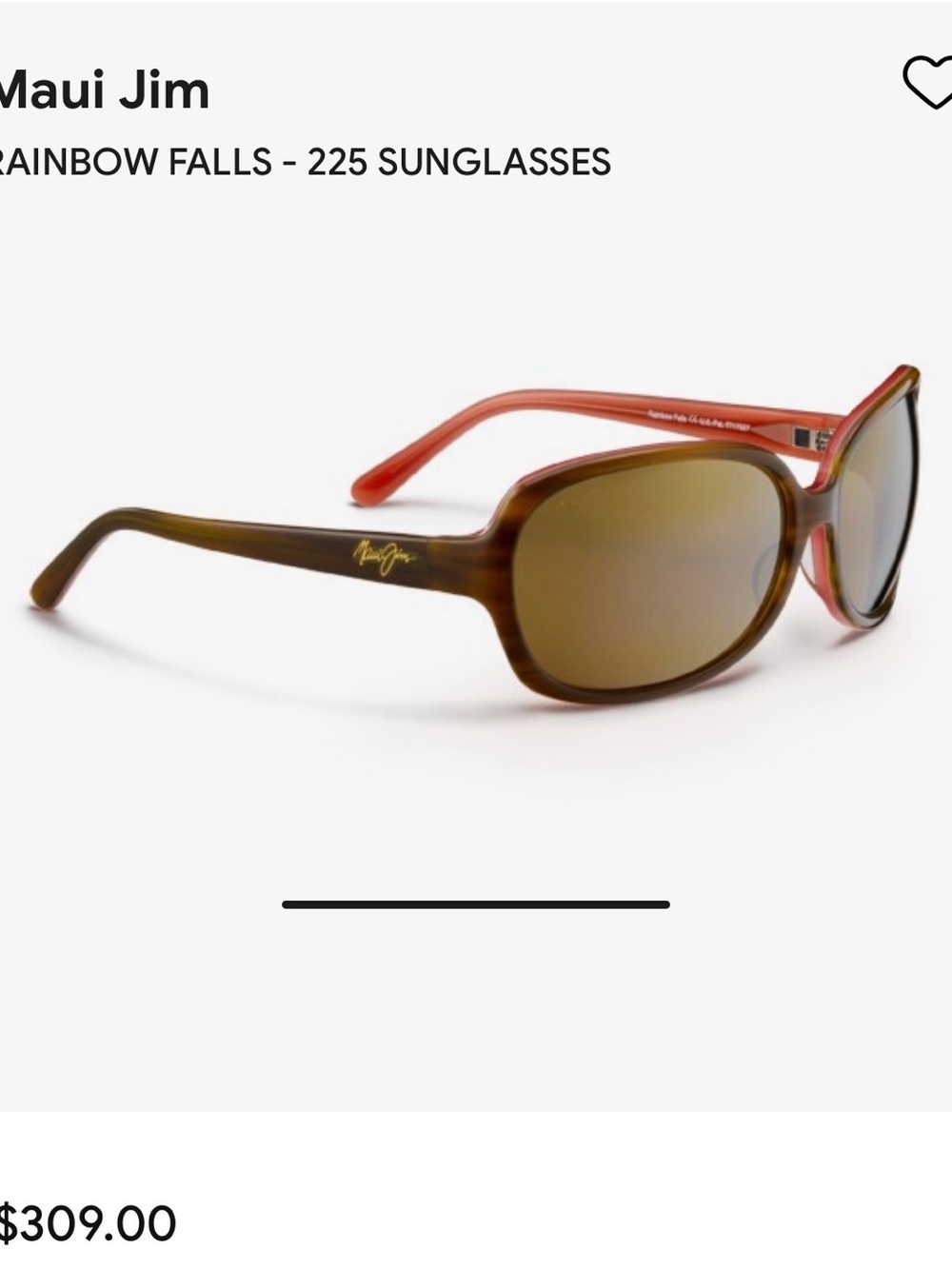 Maui Jim Sunglasses Rainbow 🌈 Falls Dusty Rose Polarized Lenses w Case Like New - Picture 2 of 8